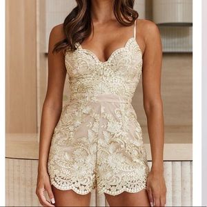 Selfie Leslie Gold Romper